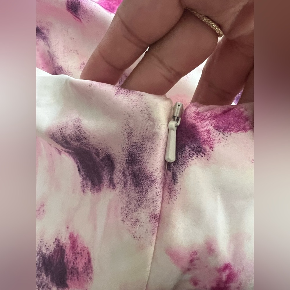 Bardot Water Color Knee Length Satin Skirt Sz S - Picture 7 of 9